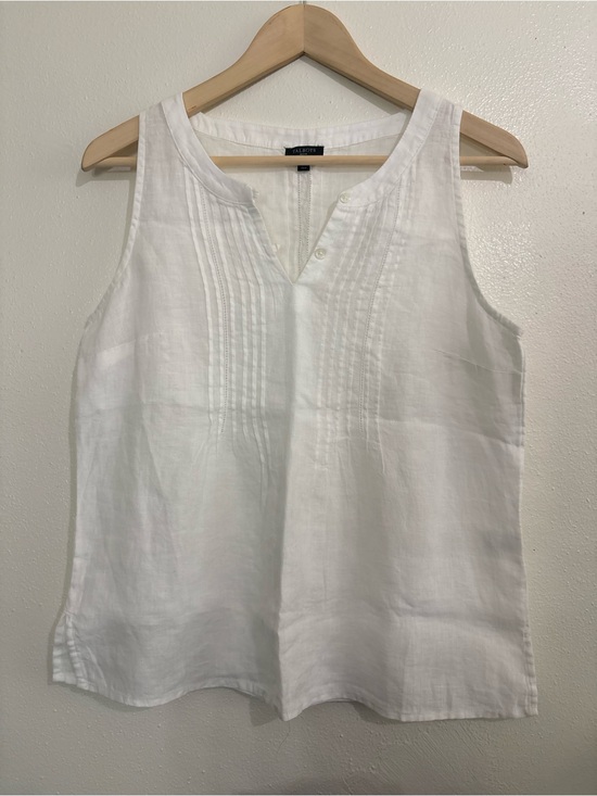 Talbots Tops - SOLD- Talbots NWOT Linen Pintuck Yoke Shell Tank